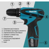 Шуруповерт Makita DF330DWE 12V Li-ion, 3Ah з набором інструментів