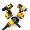 Набор 3в1 DeWalt 36V (отвертка DCD796 + угловая шлифовальная машина DCG409 + гаечный ключ DCF922)