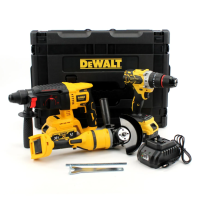 Комплект 3в1 акумулятор DeWalt 36V (Перфоратор DeWalt DCH133NT + Шуруповерт DeWalt DCD996 + Кутова шліфмашина DeWalt DCG409)