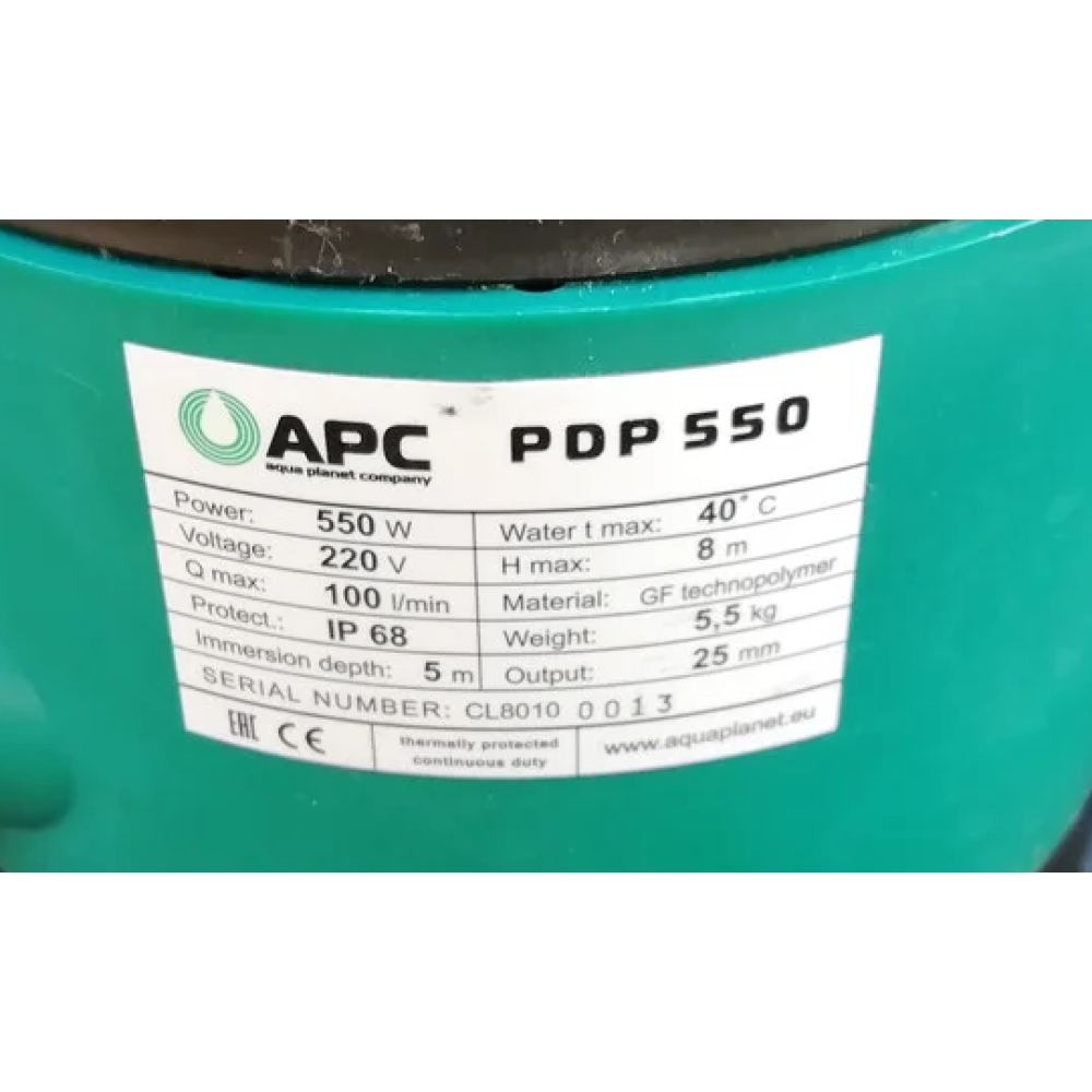 Насос дренажний APC PDP-550