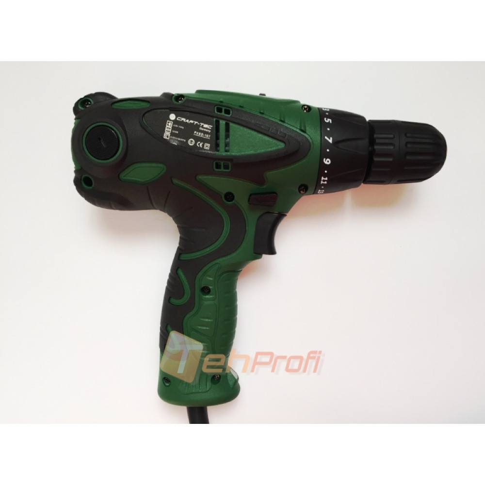 Шуруповерт Мережевий 2 швидкості CRAFT-TEC PXSD-107 1300Вт + підсвітка