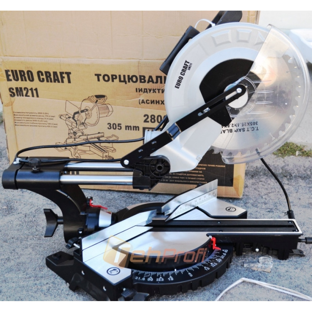 Пила торцювальна EURO CRAFT SM211 (305 диск, асинхронний)