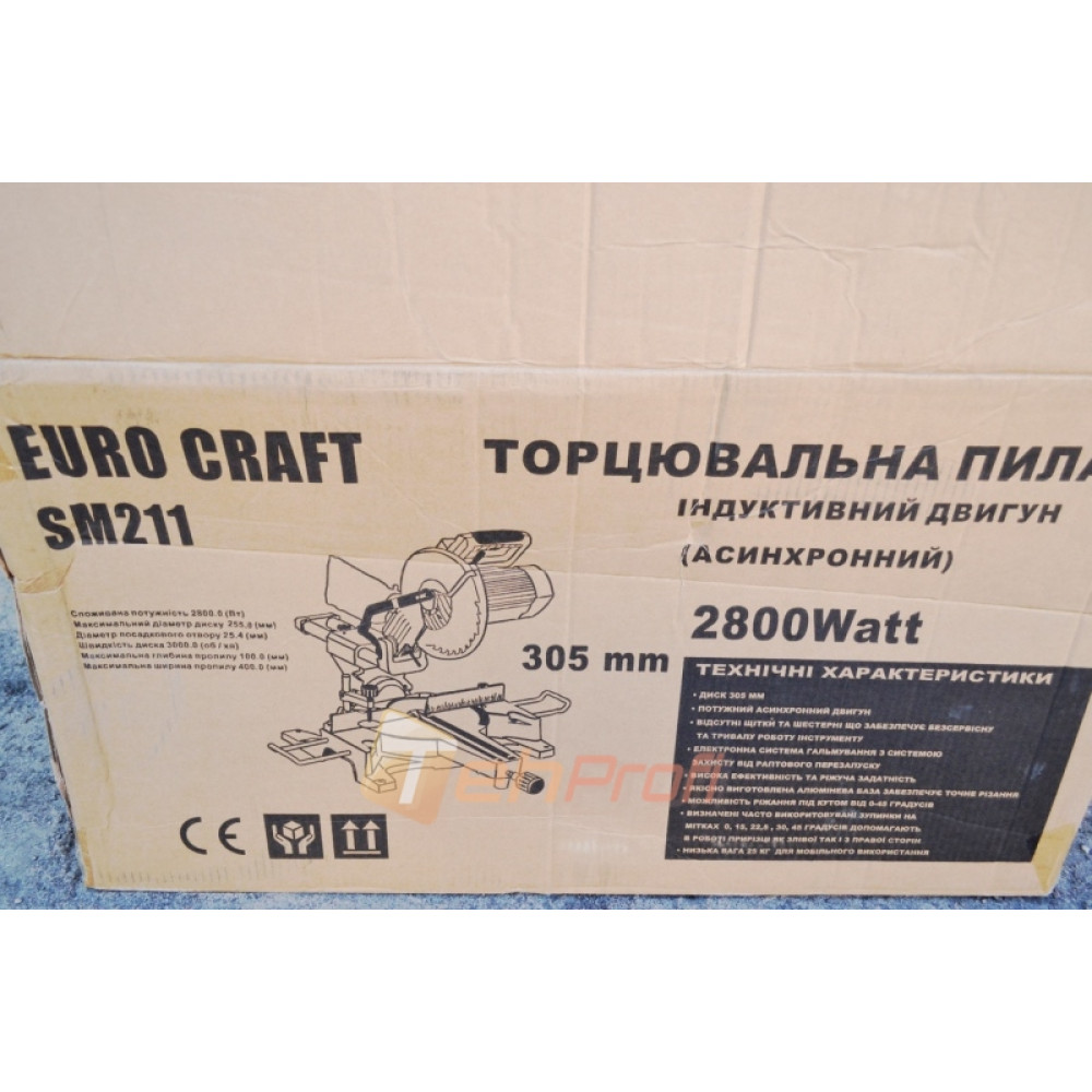 Пила торцювальна EURO CRAFT SM211 (305 диск, асинхронний)