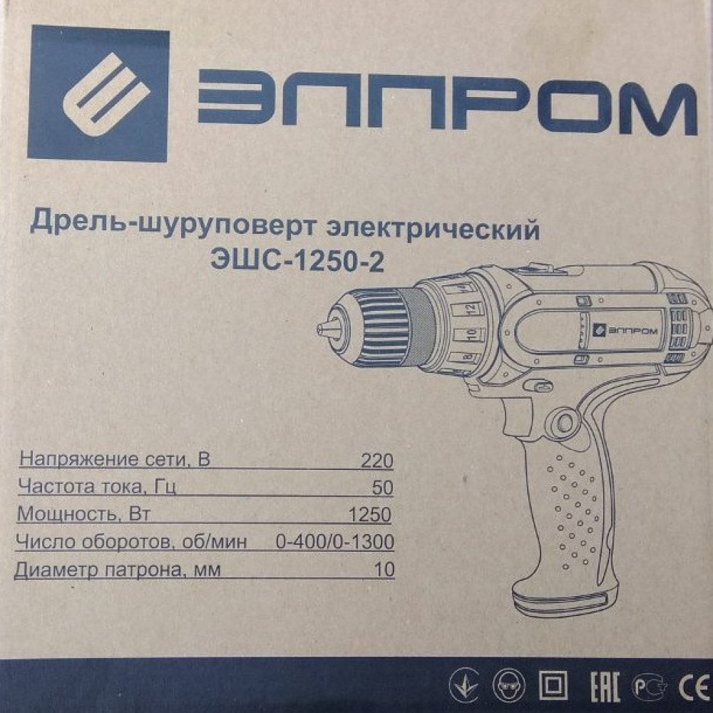 Шуруповерт мережевий Елпром ЕШС-1250-2
