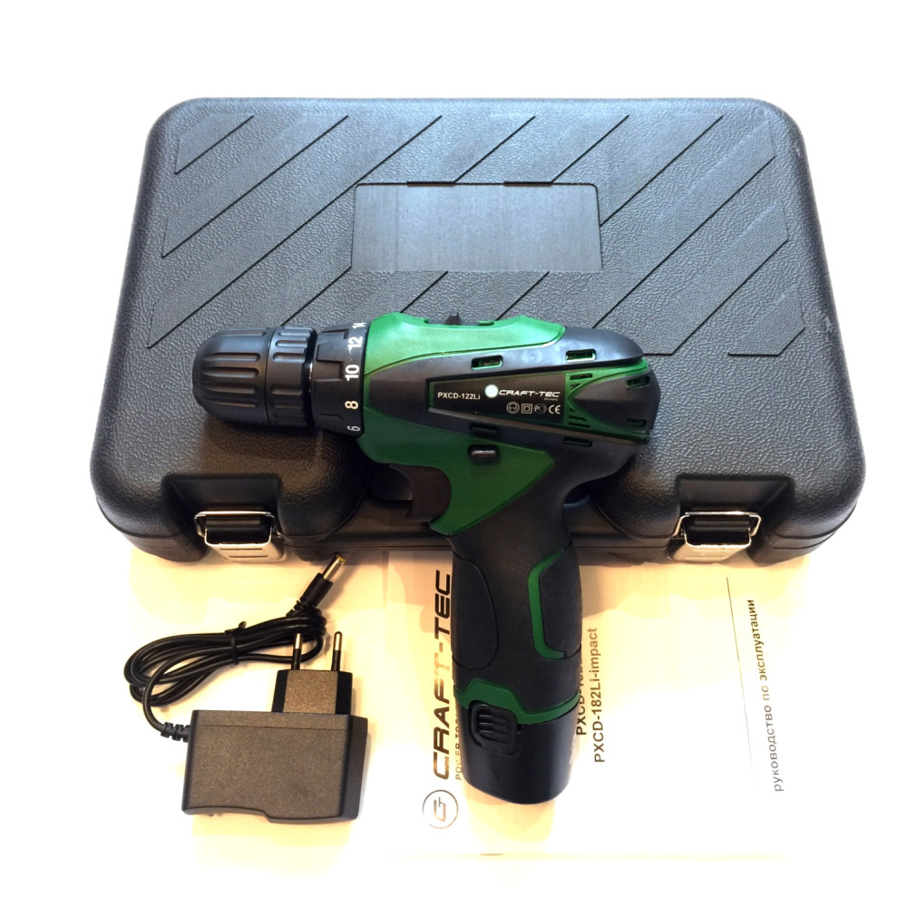 Шуруповерт акумуляторний CRAFT-TEC PXCD 122LI-1 (літій-іонний)
