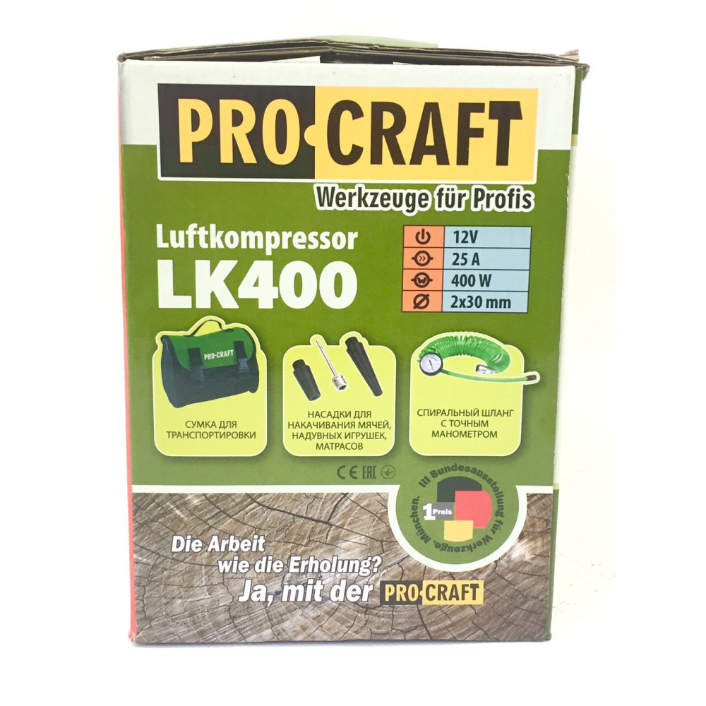 Компресор автомобільний Procraft LK400