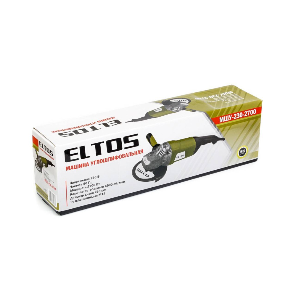 Машина кутошліфувальна (болгарка) ELTOS МШУ-230-2700