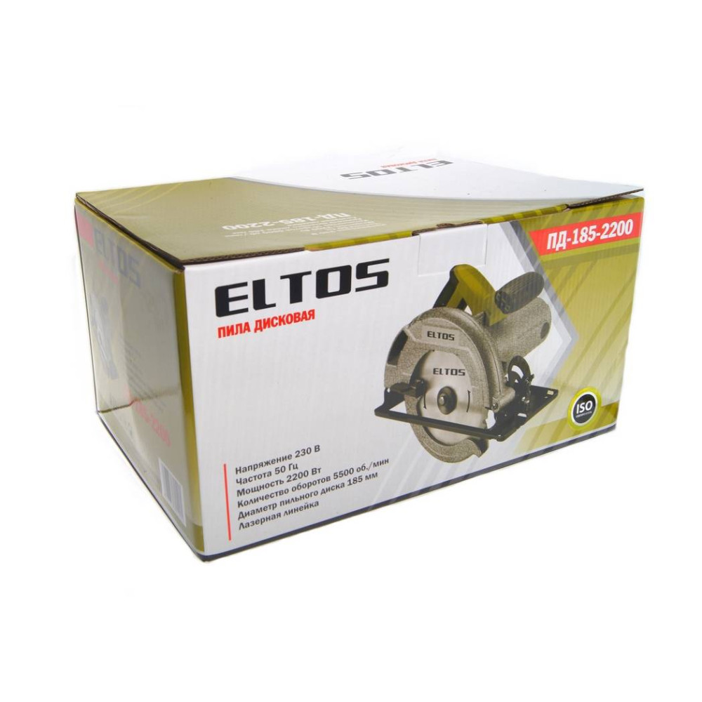 Пила ручна дискова циркулярна Eltos ПД-185-2200