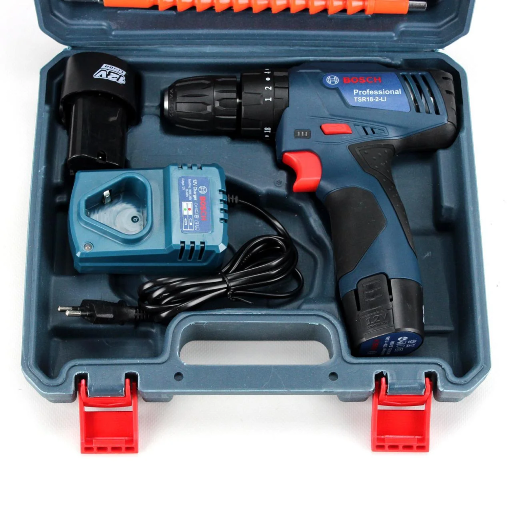 Шуруповерт ударний BOSCH TSR18-2LI (12V 3,0AH) з набором