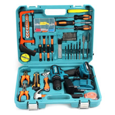 Шуруповерт ударний Makita 550DWE (24В,5Ач) збільшений набір інструментів у кейсі